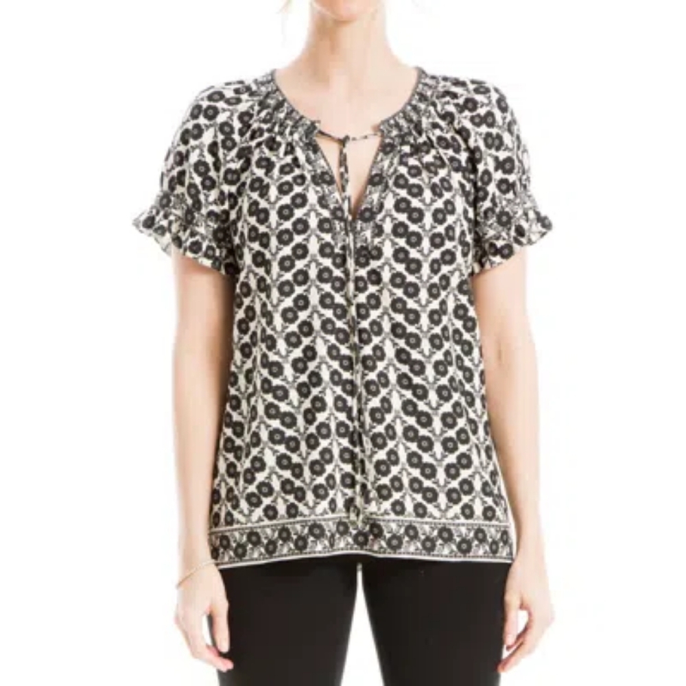 Max Studio Ruffle Sleeve Blouse